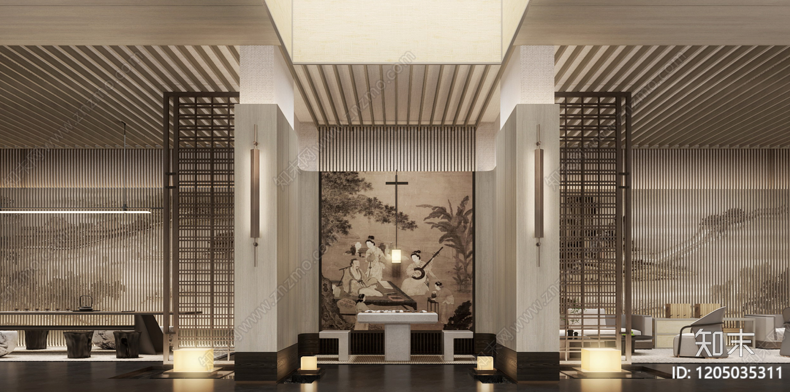 中式休闲会所下载【ID:1205035311】