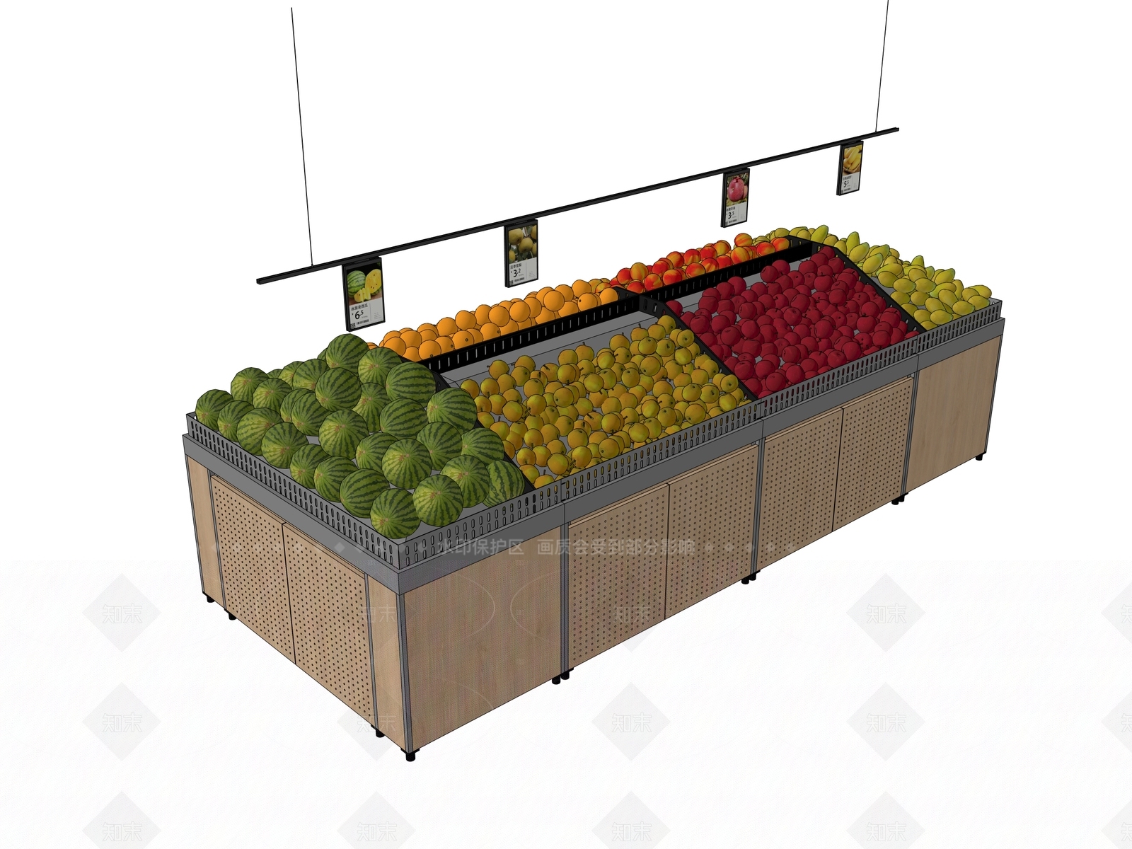 现代超市SU模型下载【ID:1205042250】