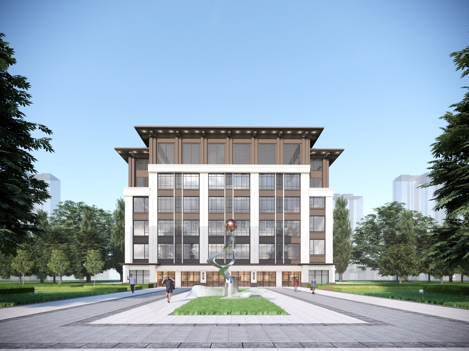 新中式多层住宅SU模型下载【ID:1205042634】