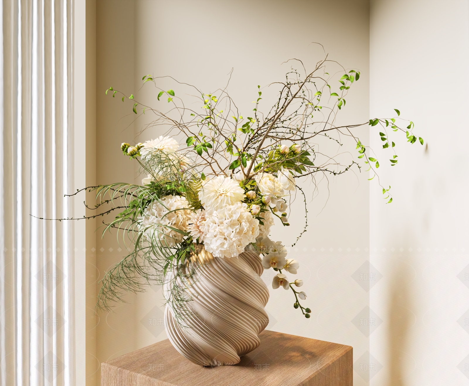 现代花瓶3D模型下载【ID:1205043612】