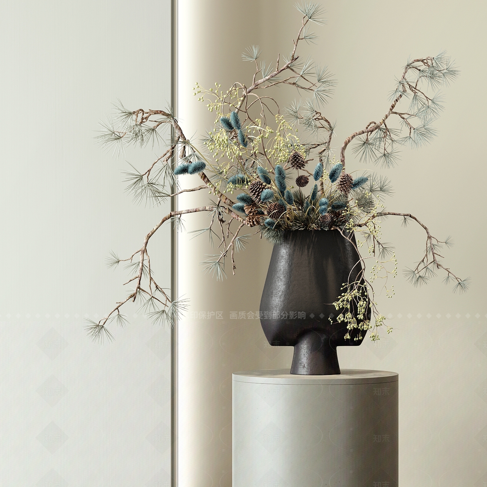 现代花瓶3D模型下载【ID:1205048859】