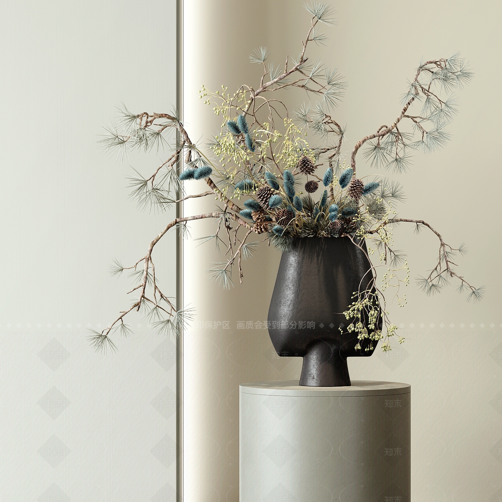 现代花瓶SU模型下载【ID:1205048991】