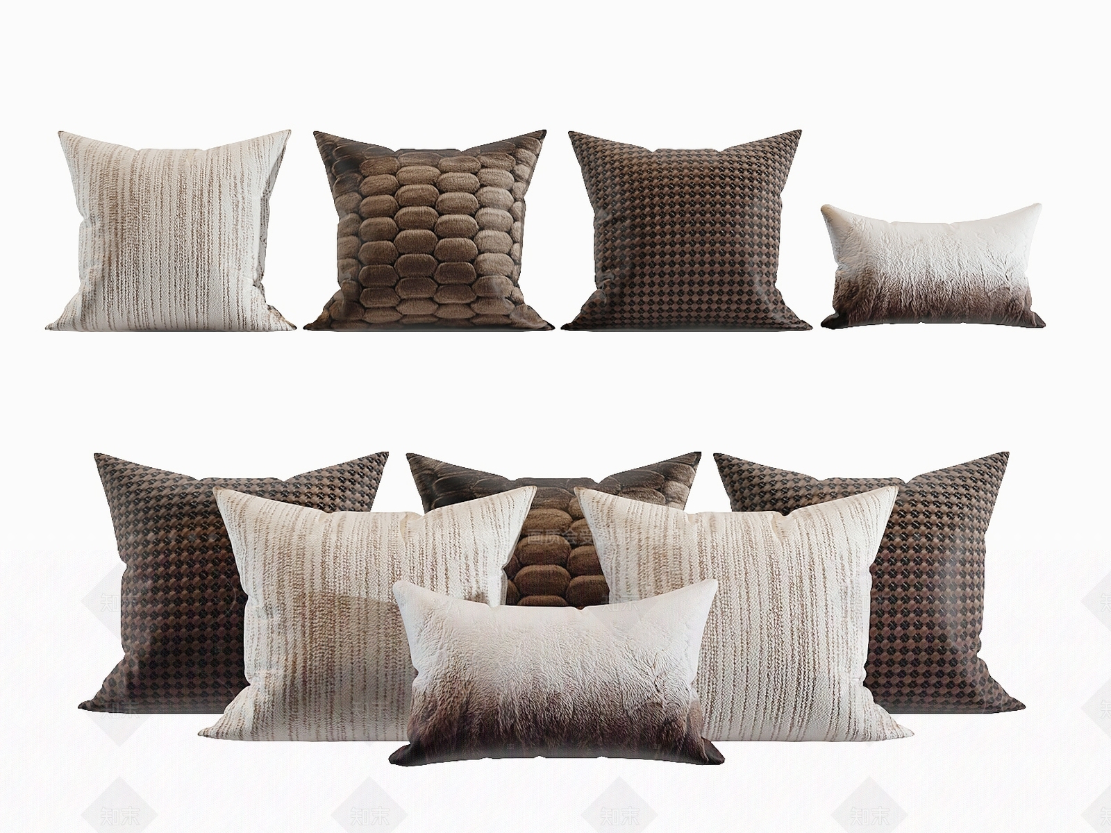 现代抱枕3D模型下载【ID:1205048942】