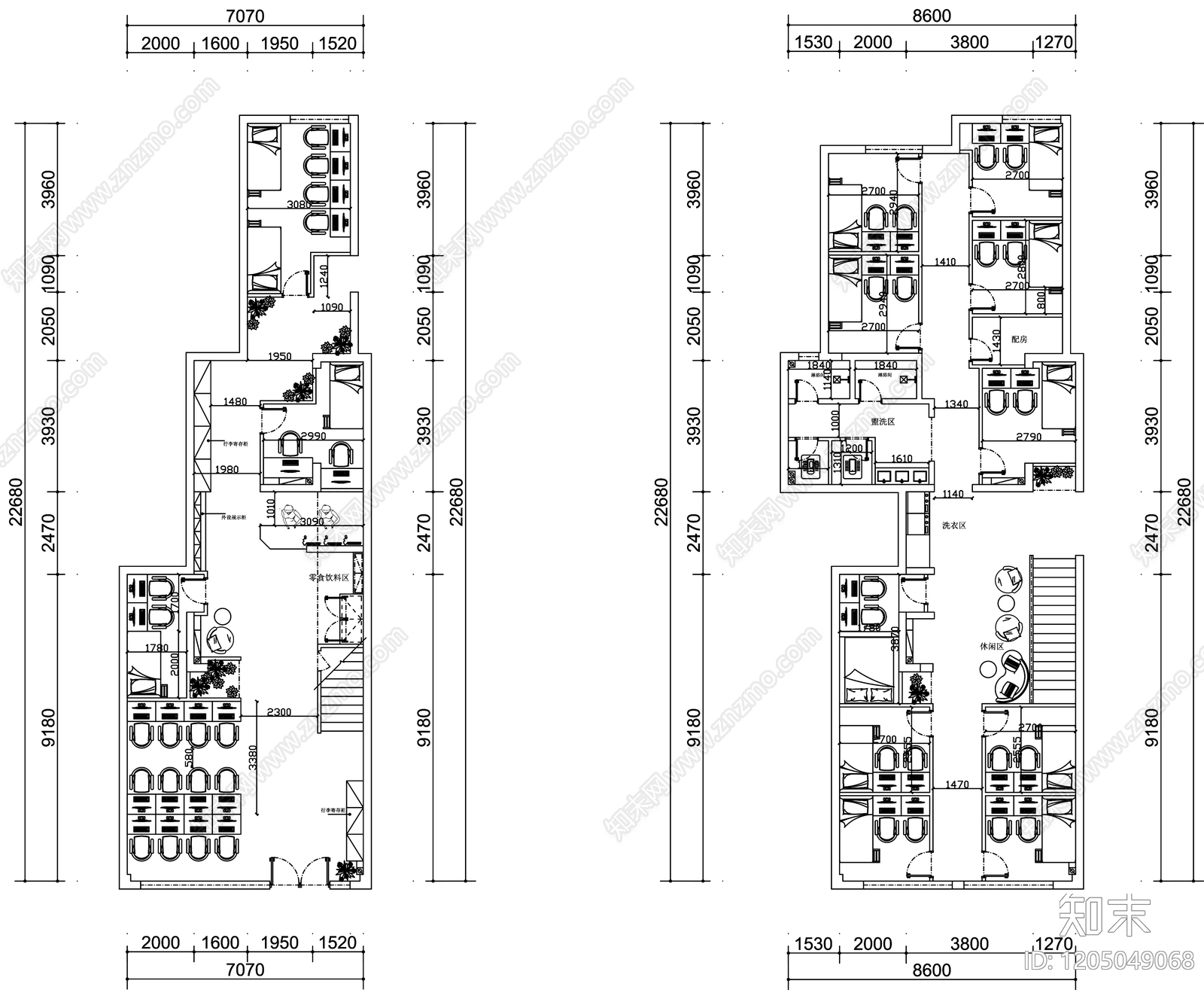 现代网吧cad施工图下载【ID:1205049068】