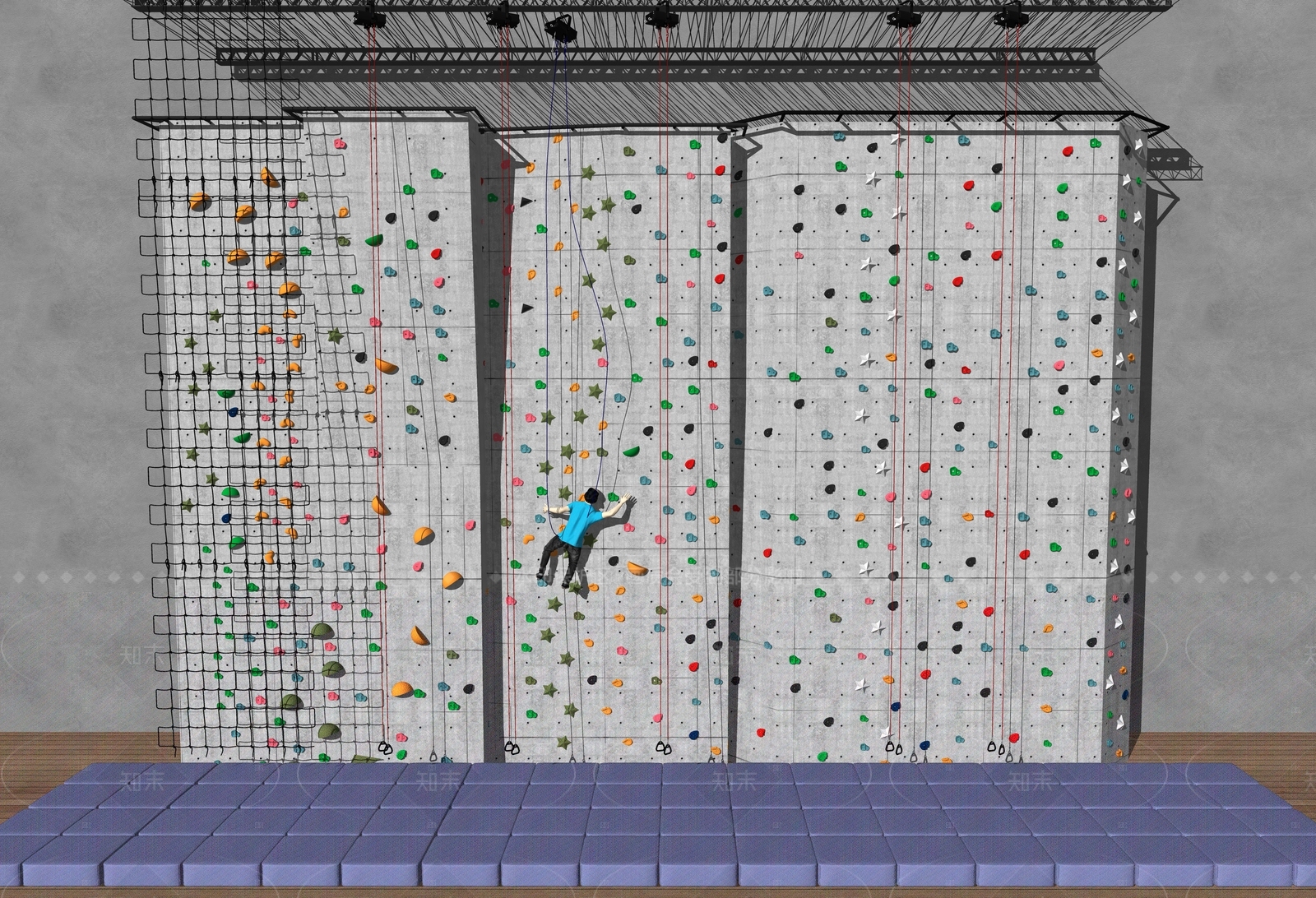 攀岩墙SU模型下载【ID:1205051598】