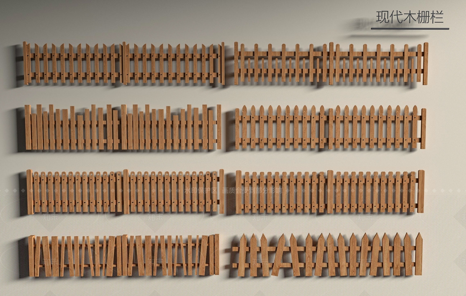 现代栅栏SU模型下载【ID:1205051825】