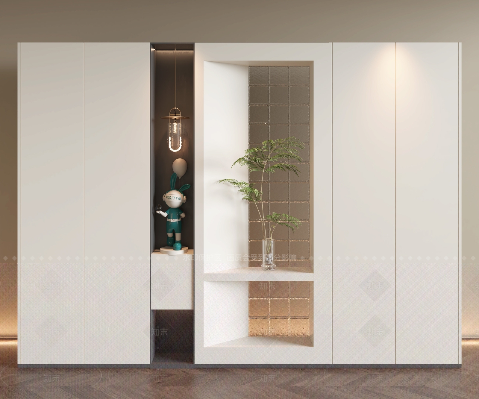 现代鞋柜3D模型下载【ID:1205055141】
