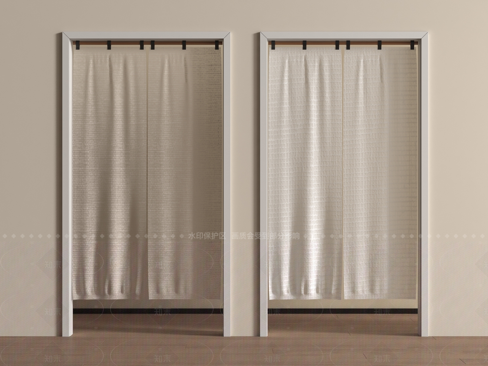 现代门帘3D模型下载【ID:1205055626】