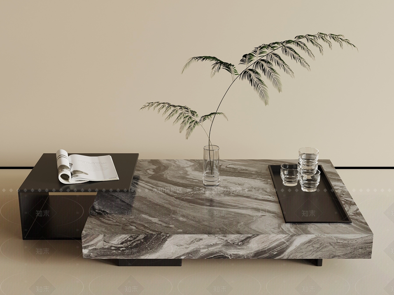 现代意式茶几SU模型下载【ID:1205056929】