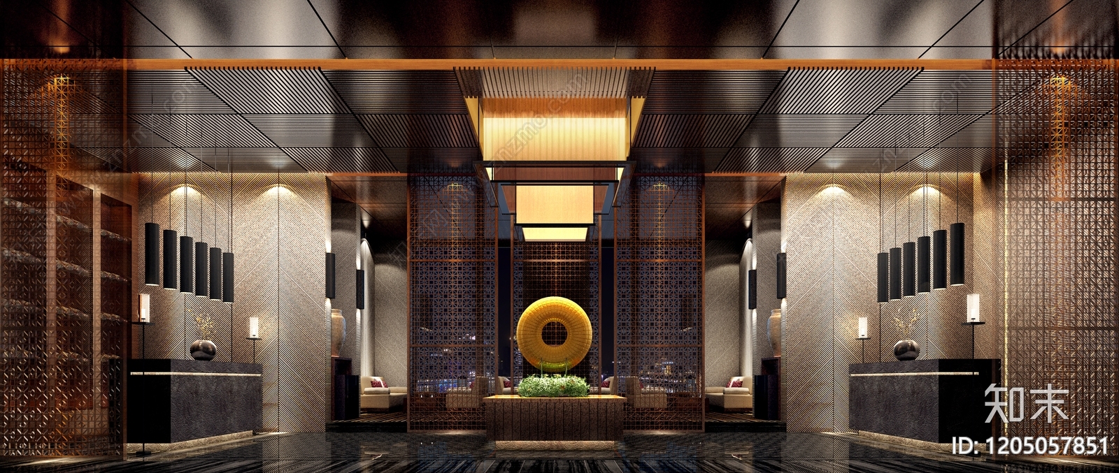 现代新中式会所施工图下载【ID:1205057851】