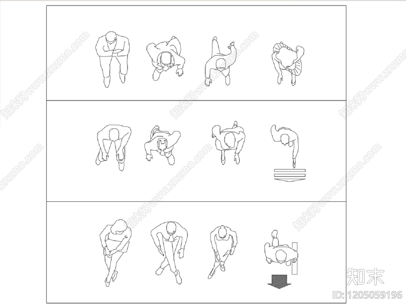 现代简约人物施工图下载【ID:1205059196】