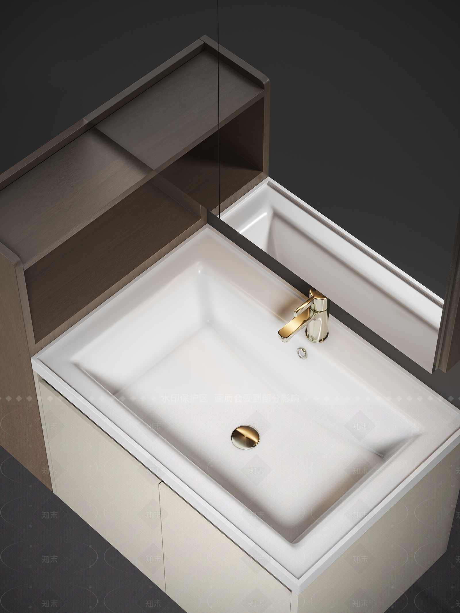 现代浴室柜3D模型下载【ID:1205060888】