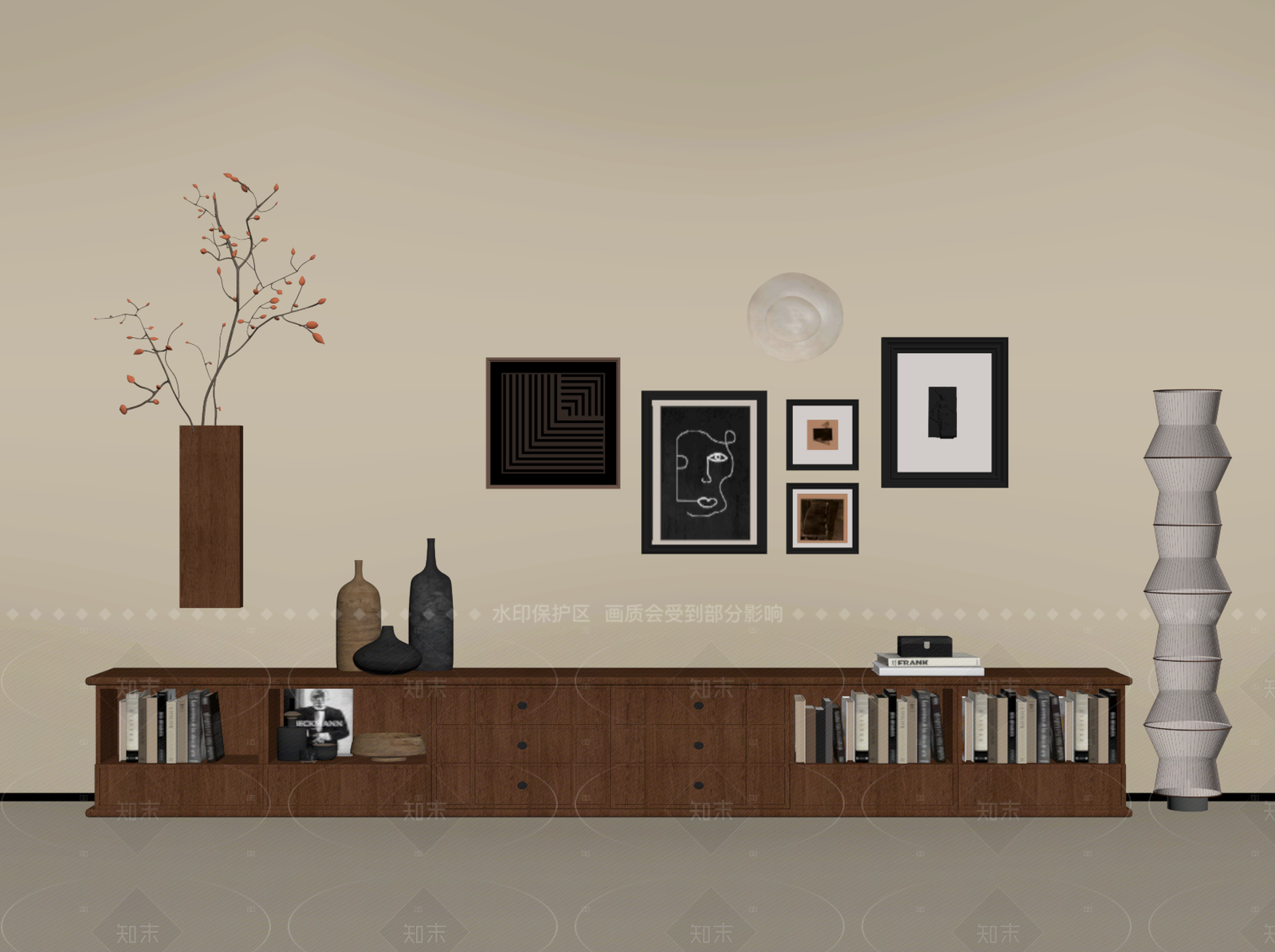 中古书柜SU模型下载【ID:1205061660】