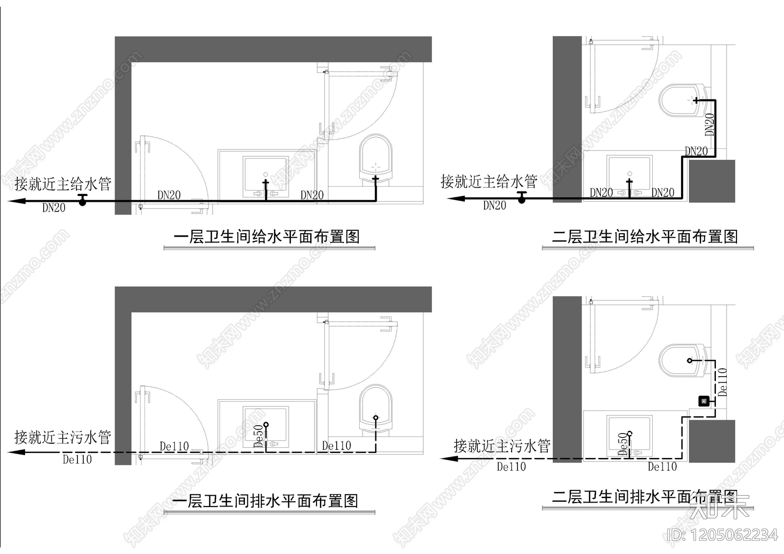 其他给排水cad施工图下载【ID:1205062234】