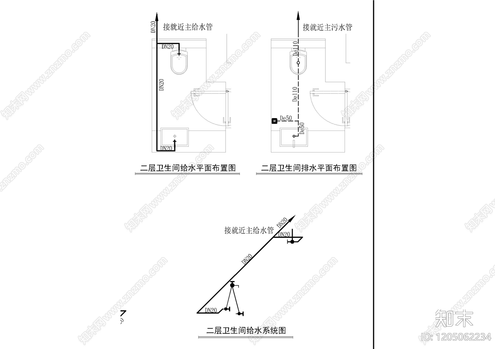 其他给排水cad施工图下载【ID:1205062234】