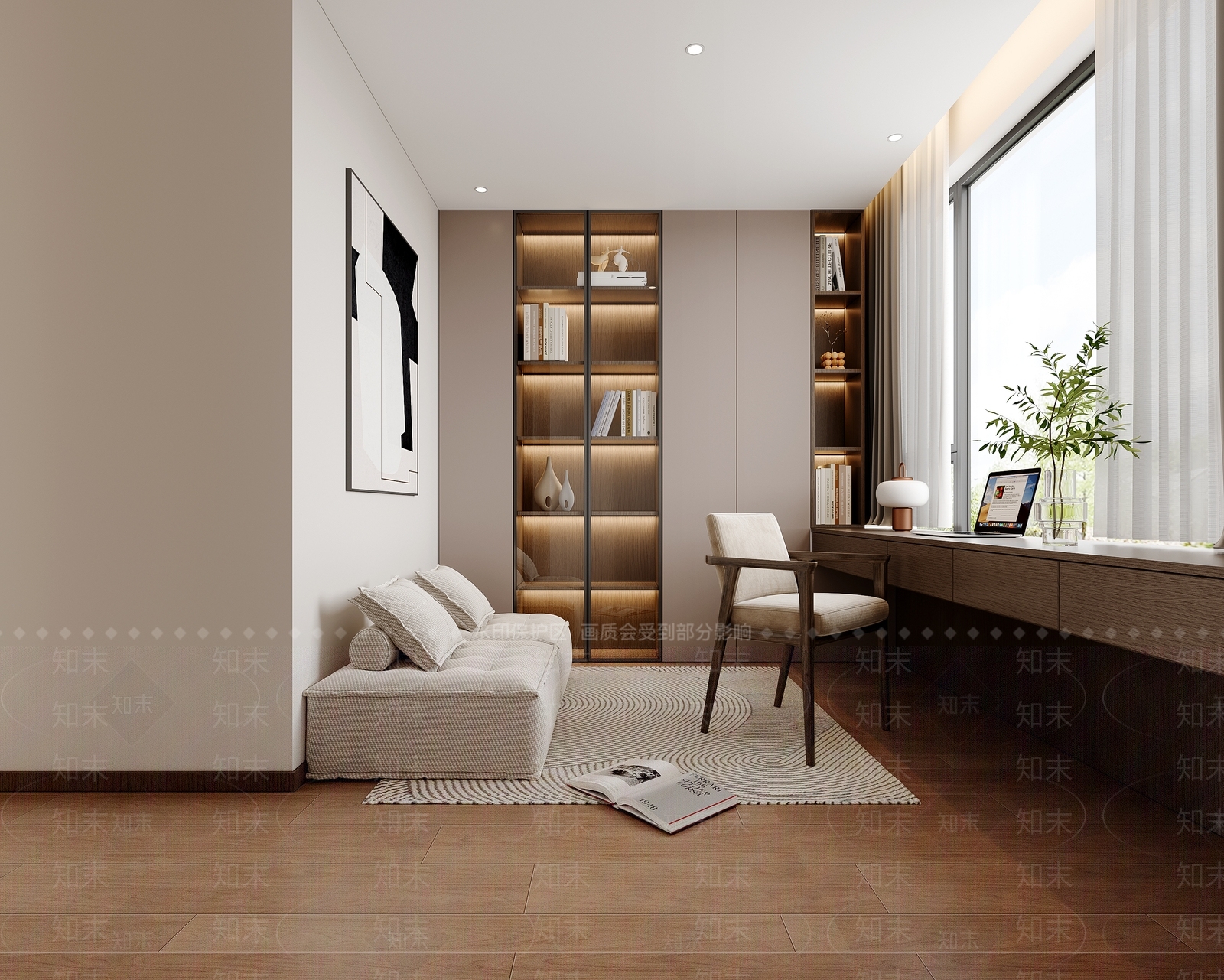 书房3D模型下载【ID:1205063227】