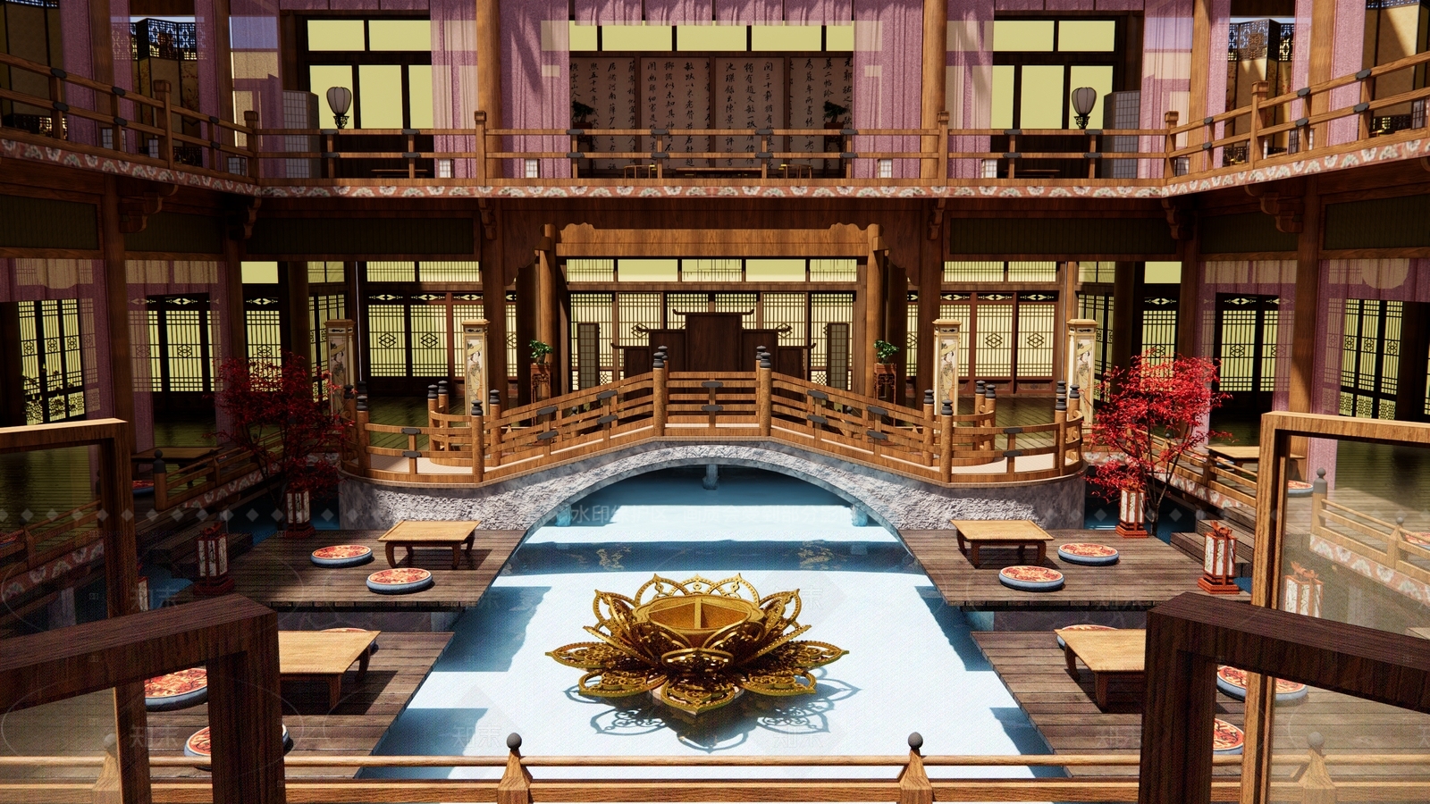 中式古建筑SU模型下载【ID:1205063503】