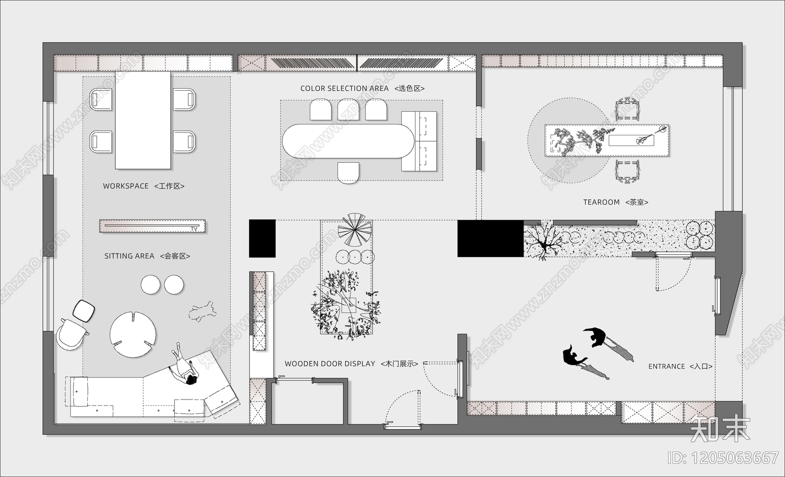 家具展厅施工图下载【ID:1205063667】