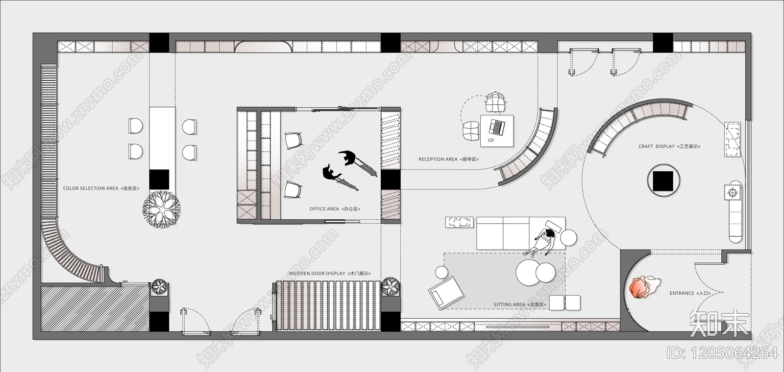 家具展厅施工图下载【ID:1205064264】