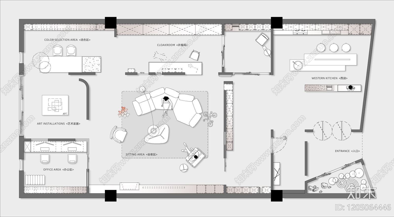家具展厅施工图下载【ID:1205064446】