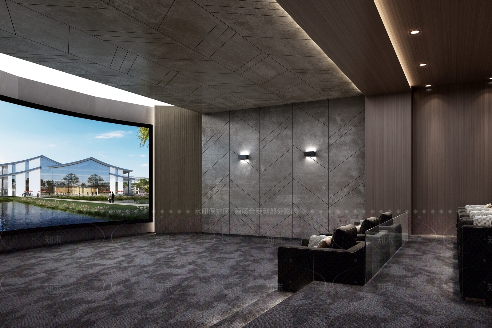 现代影音室3D模型下载【ID:1205065754】
