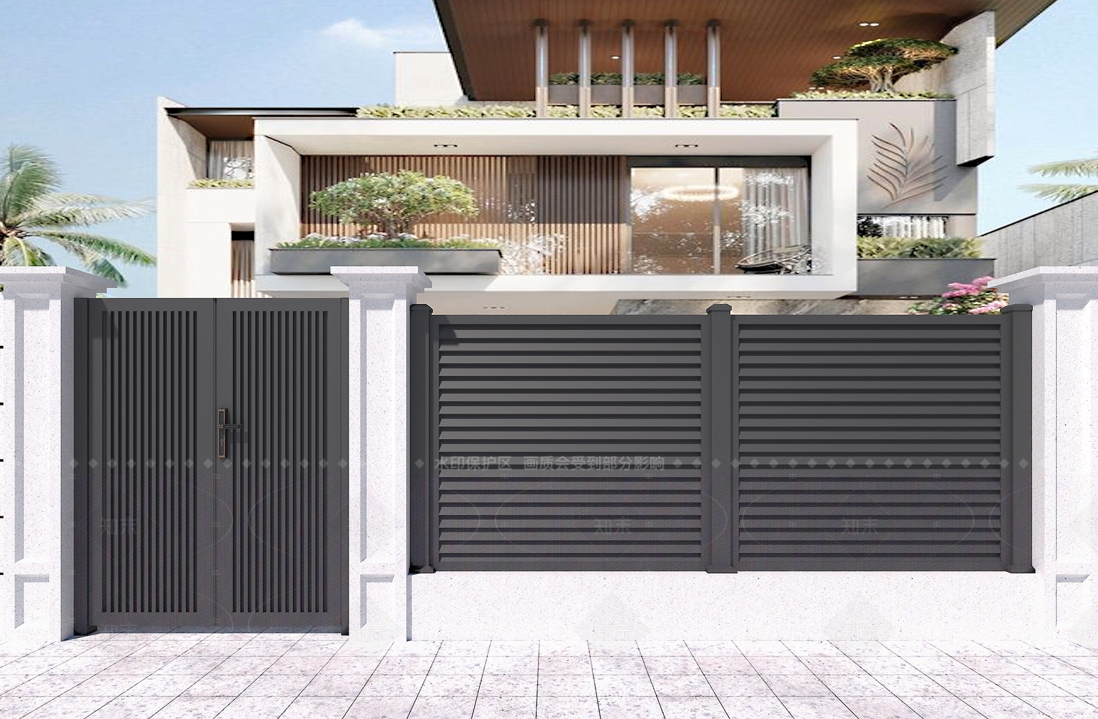 新中式中式大门3D模型下载【ID:1205067980】