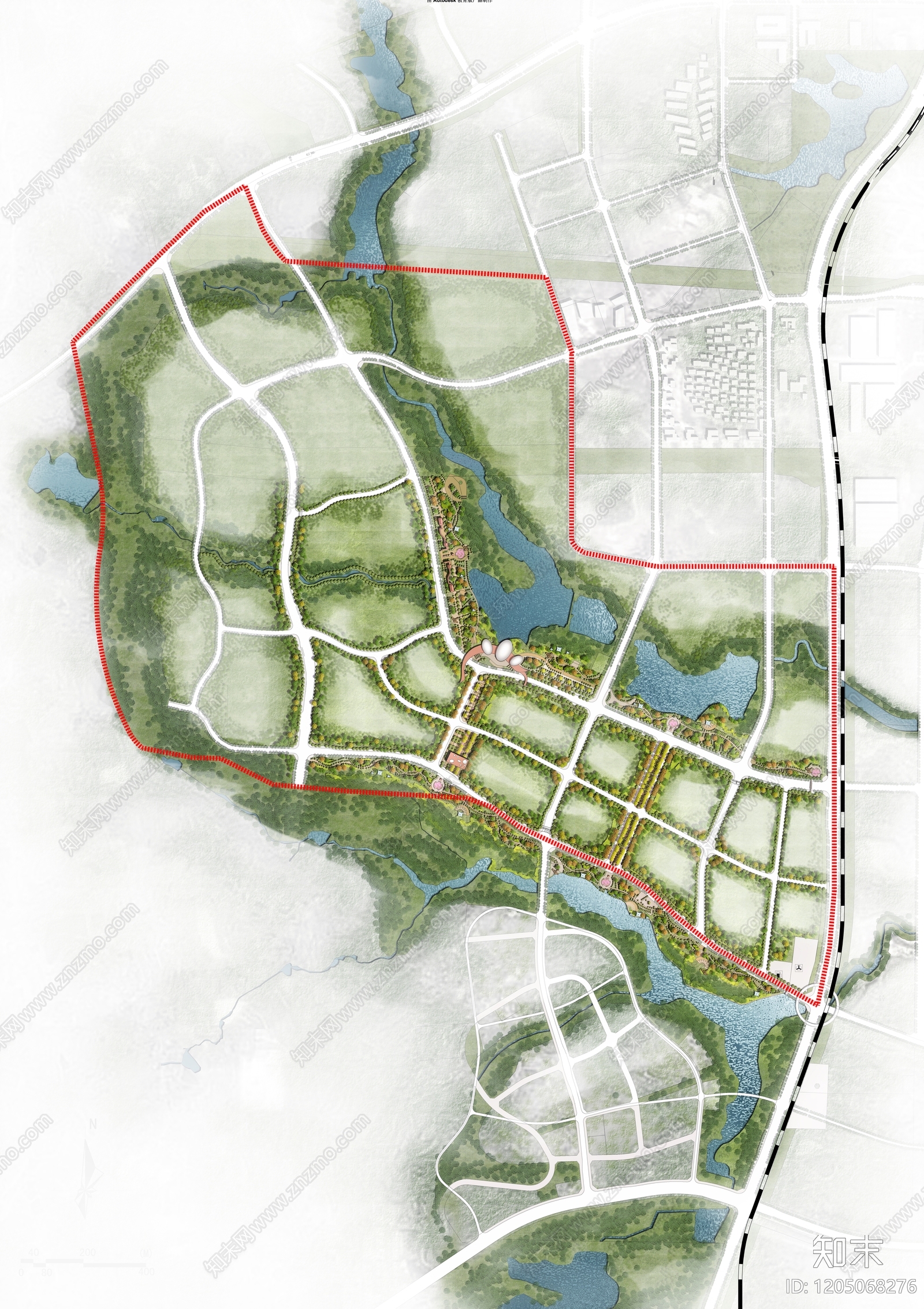 现代道路彩平图下载【ID:1205068276】