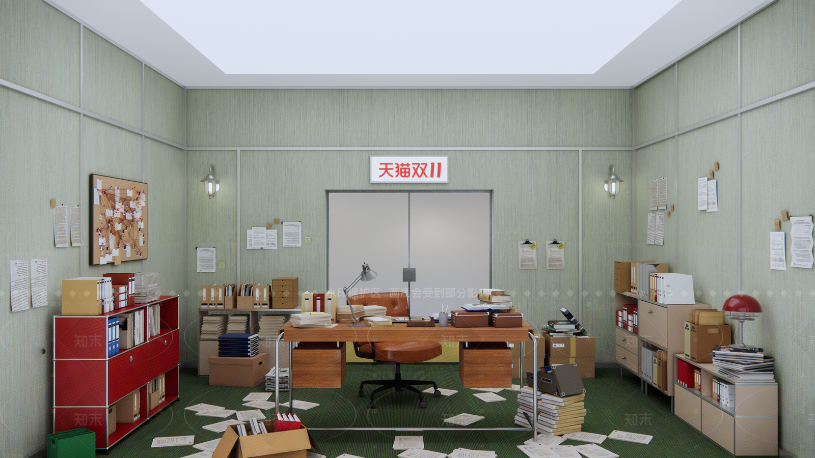 现代中古办公室SU模型下载【ID:1205145695】