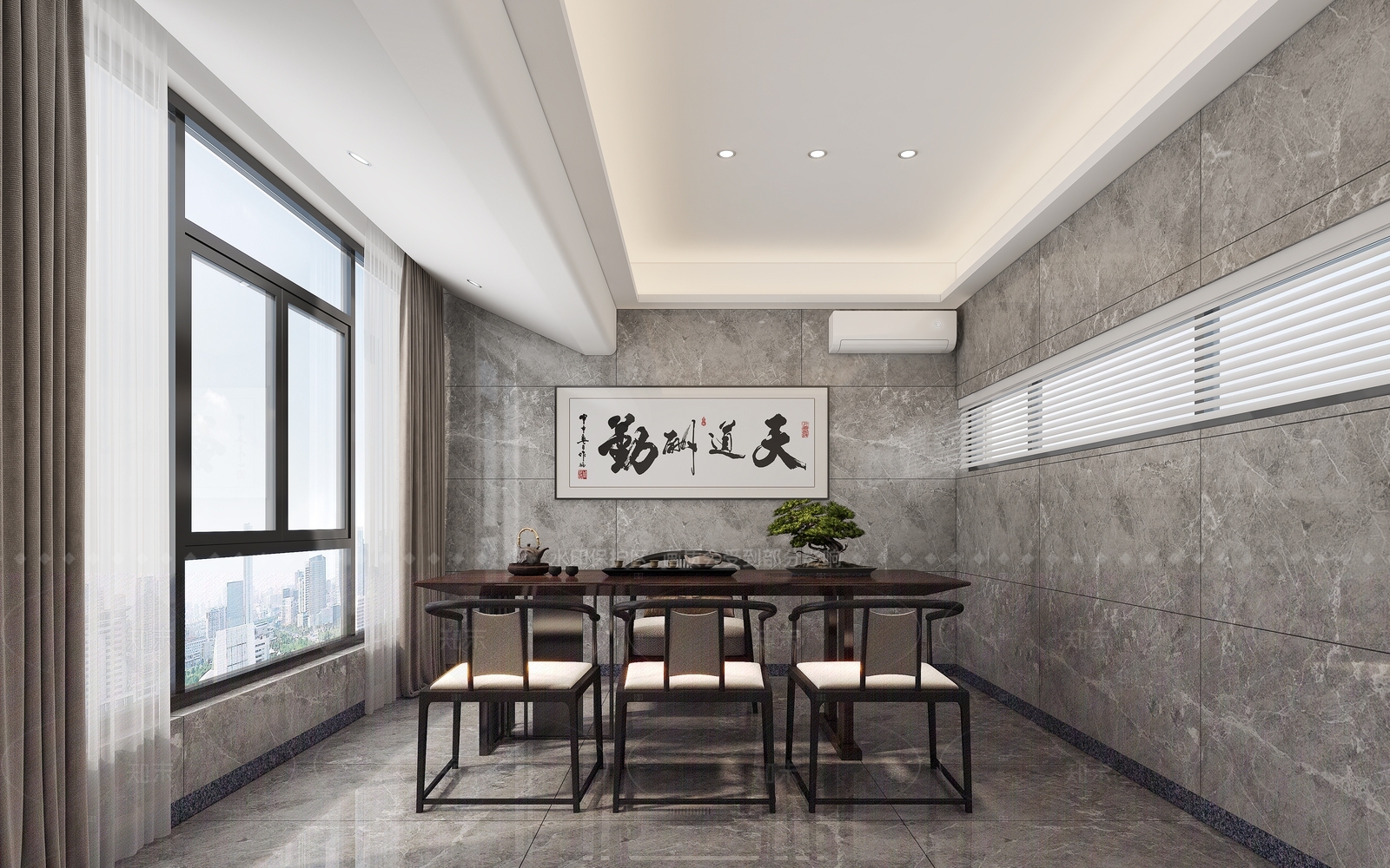 现代茶室3D模型下载【ID:1205070386】