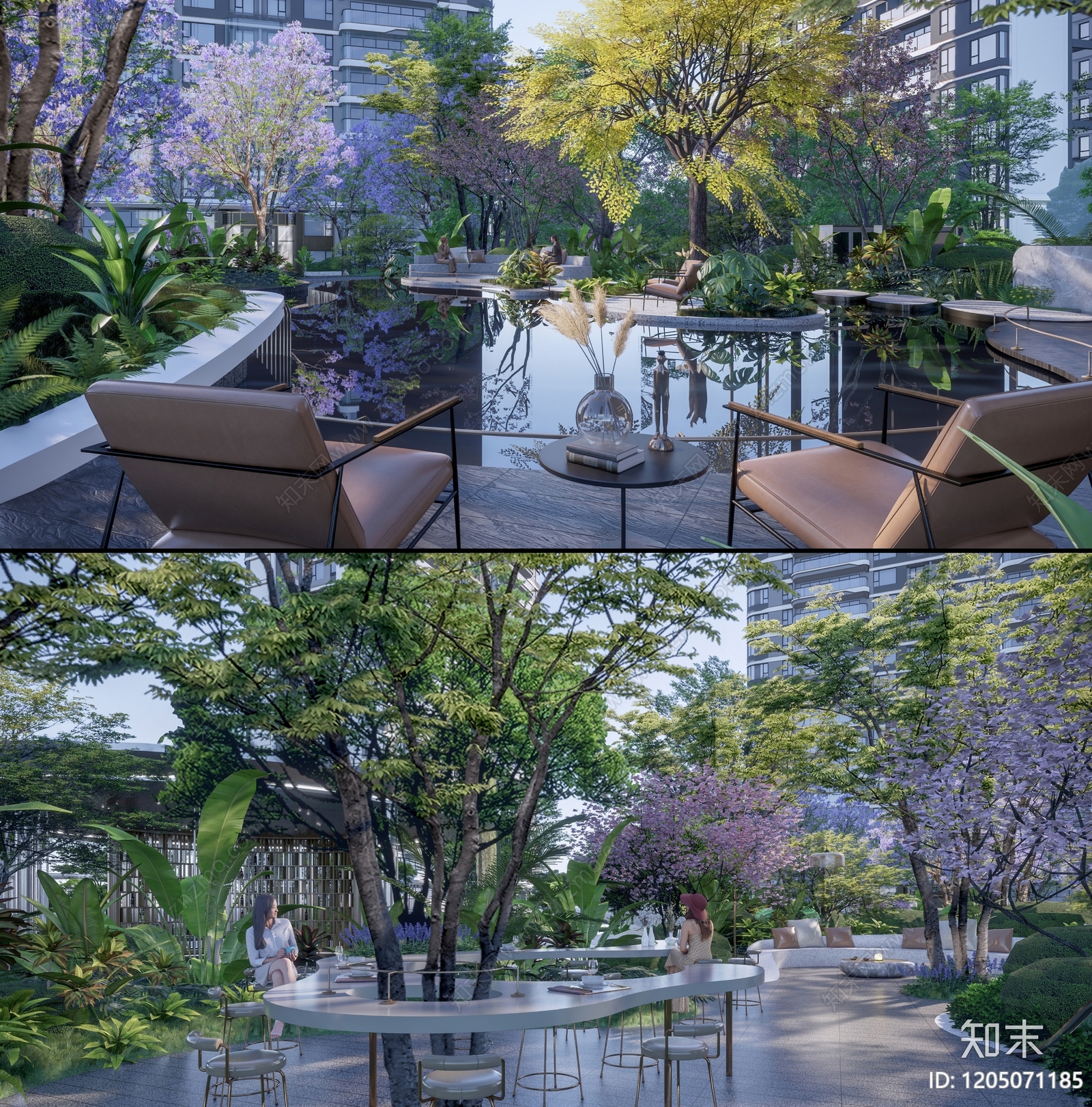 现代小区景观下载【ID:1205071185】