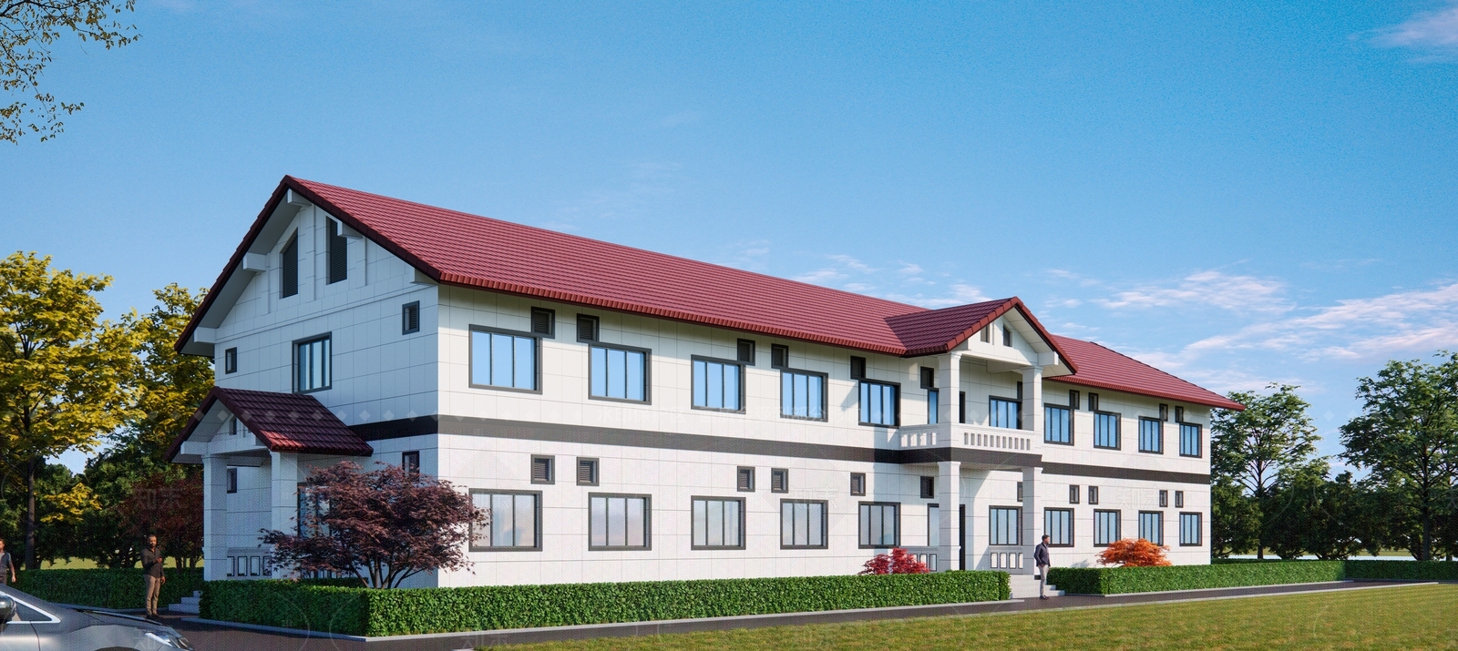 欧式办公楼SU模型下载【ID:1205073445】