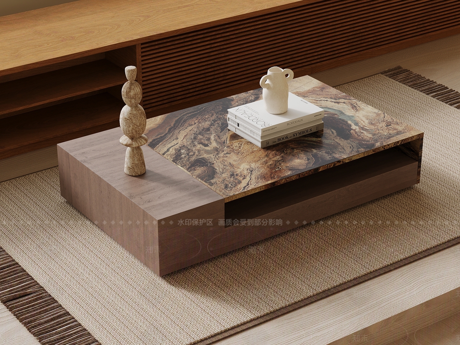 中古茶几SU模型下载【ID:1205074694】