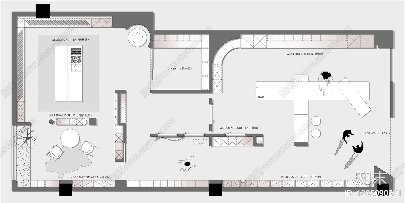 家具展厅施工图下载【ID:1205090291】