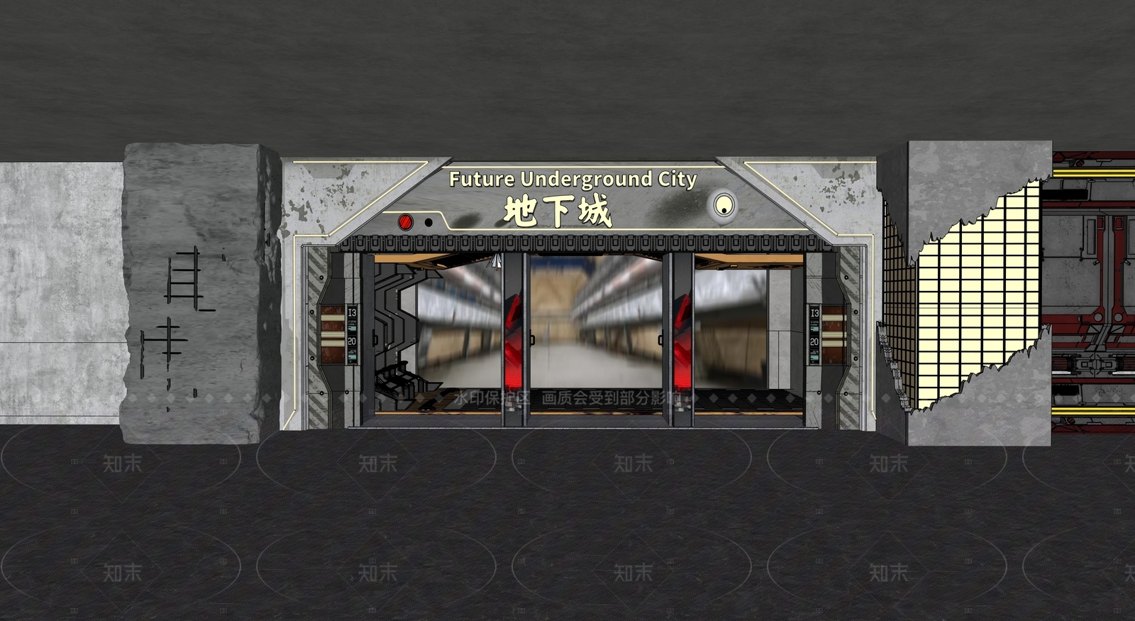 工业其他店铺SU模型下载【ID:1205092700】