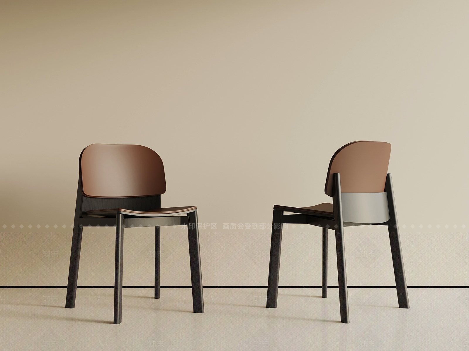 现代意式餐椅SU模型下载【ID:1205094940】