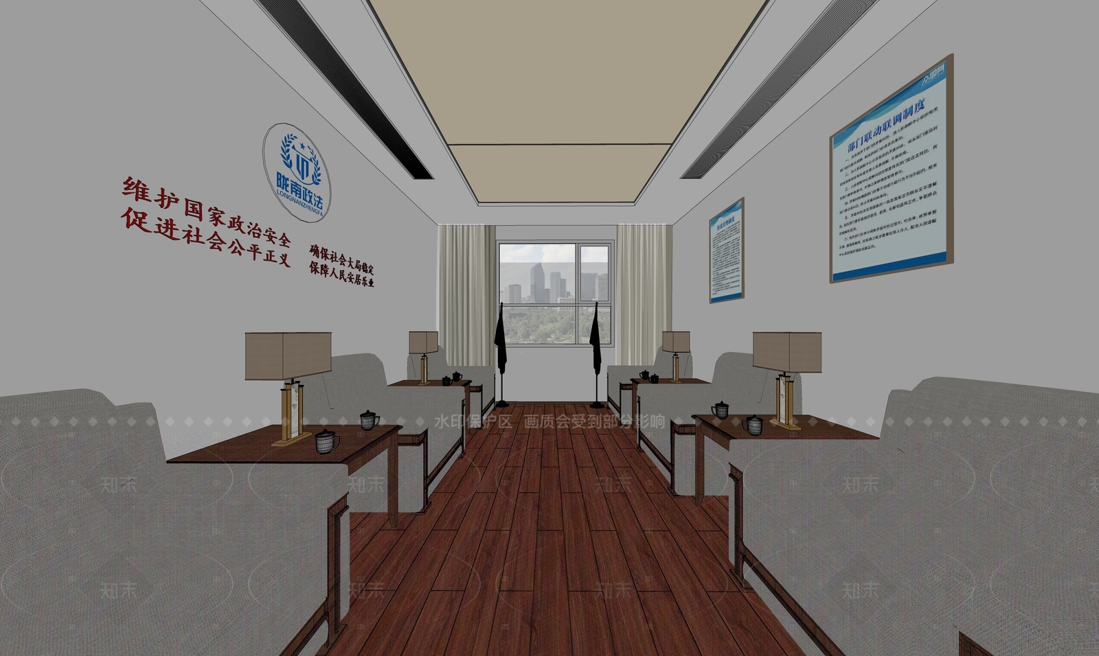 新中式现代其他办公区域SU模型下载【ID:1205098131】