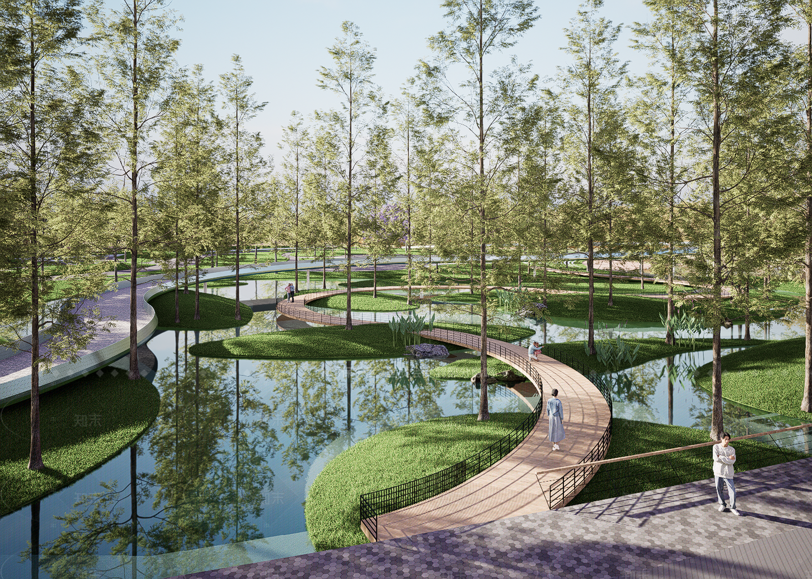 现代简约景观公园SU模型下载【ID:1205104581】