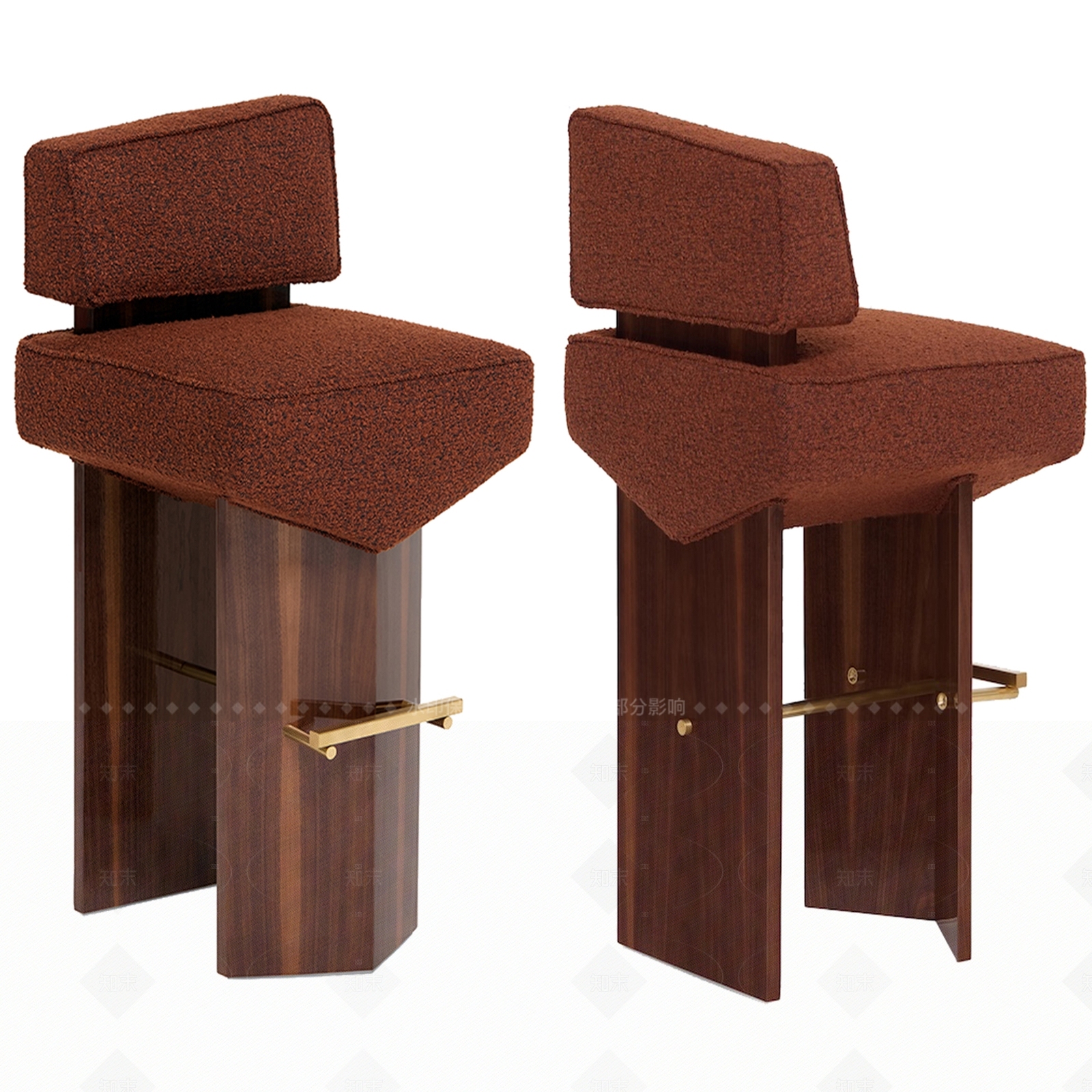 现代意式吧椅3D模型下载【ID:1205104449】