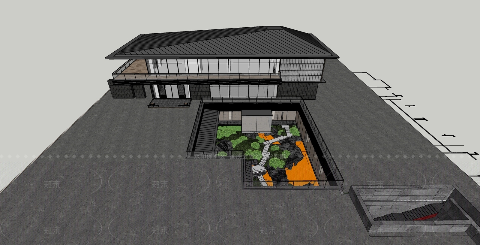 新中式多层住宅SU模型下载【ID:1205105636】