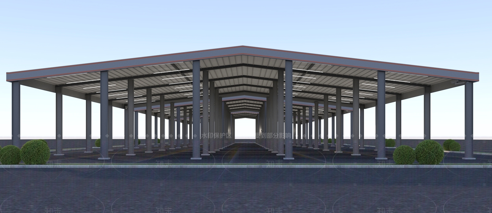 工业标准厂房3D模型下载【ID:1205111802】