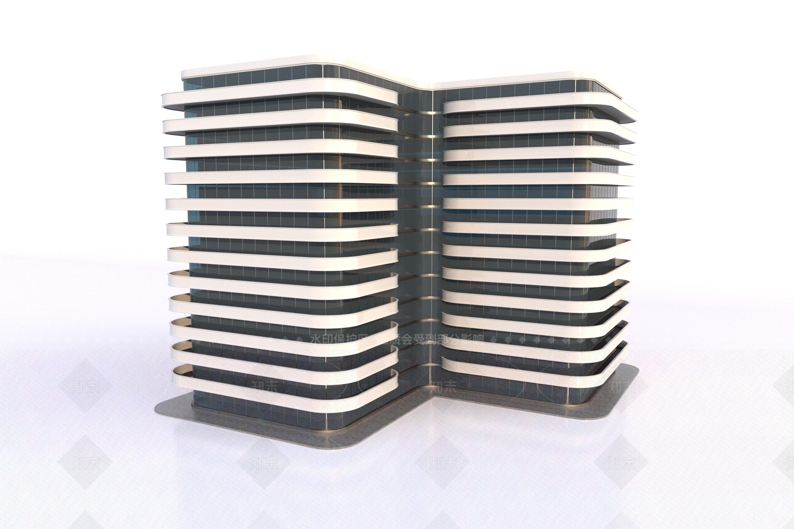 现代办公楼3D模型下载【ID:1205111894】
