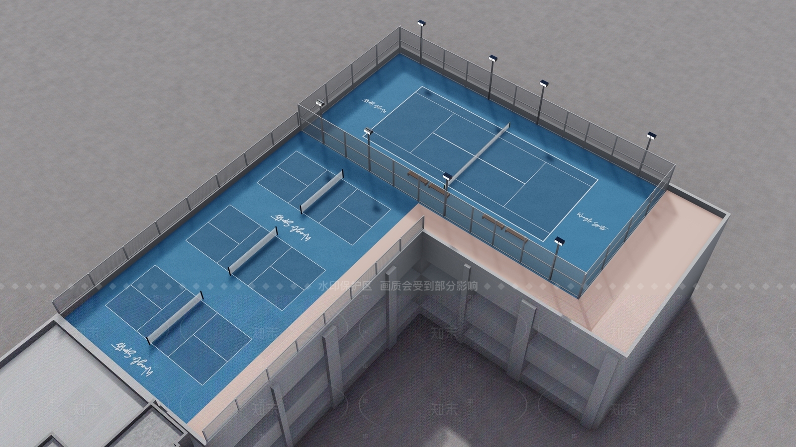 现代体育建筑SU模型下载【ID:1205112108】