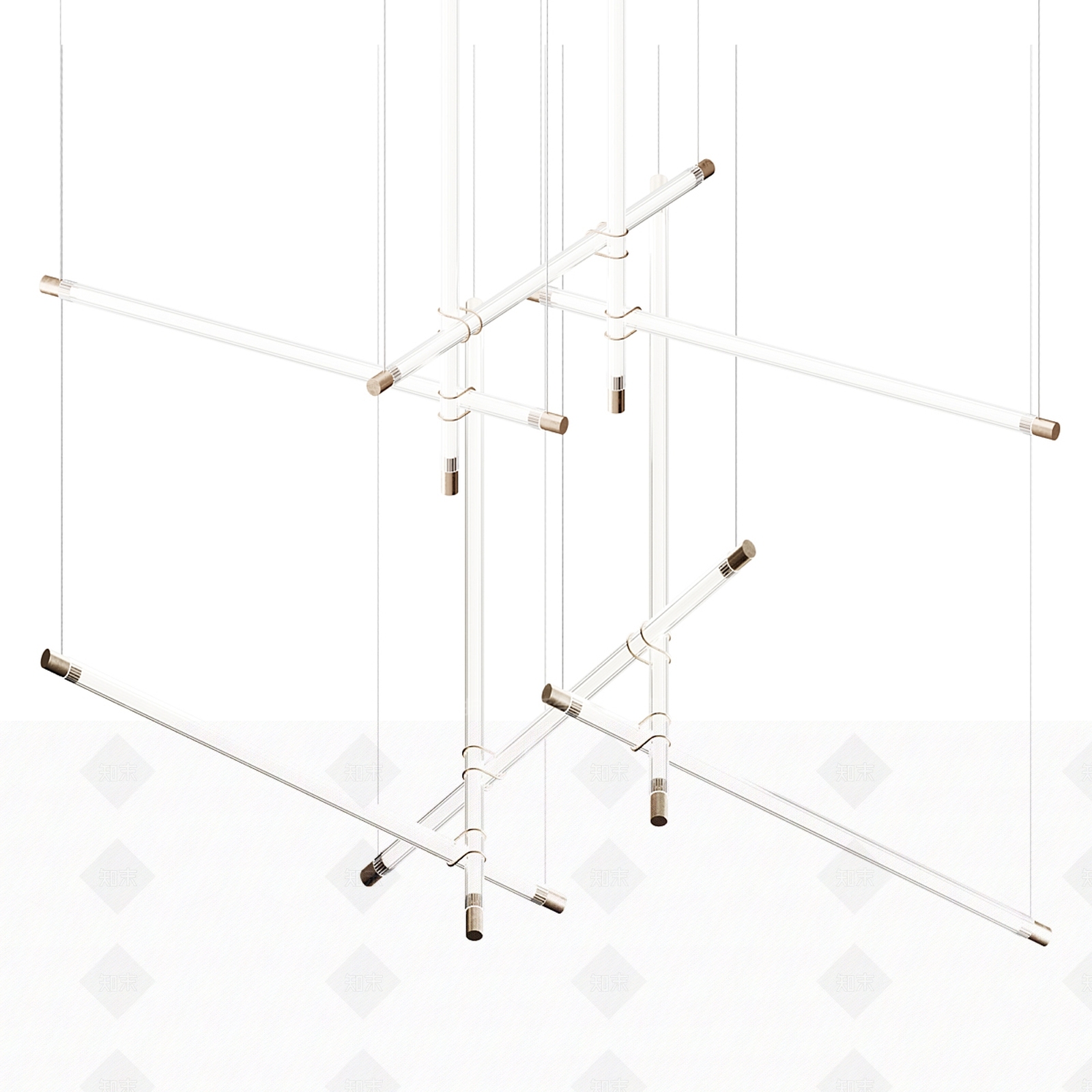 现代欧式客厅吊灯3D模型下载【ID:1205115486】