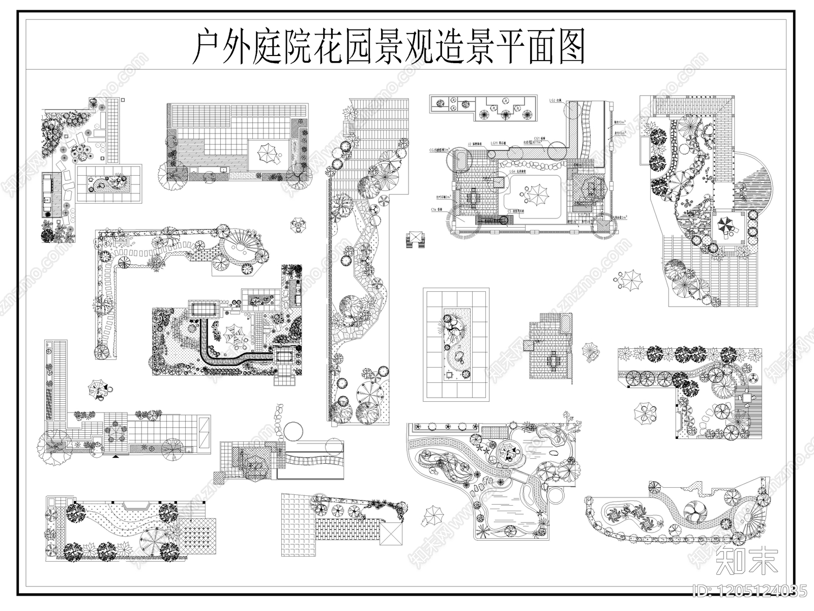 现代假山水景图库施工图下载【ID:1205124035】