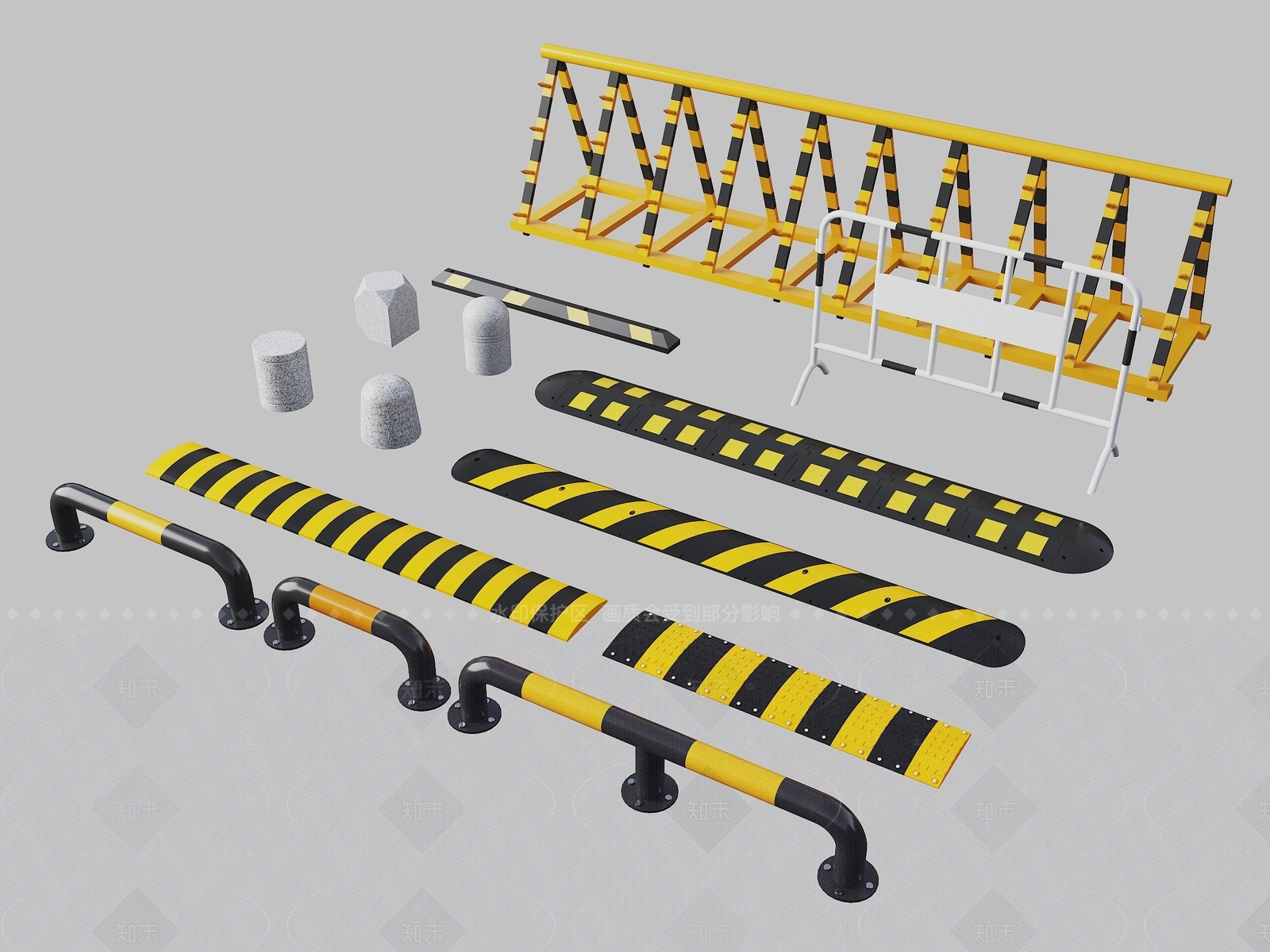 交通配件3D模型下载【ID:1205128855】