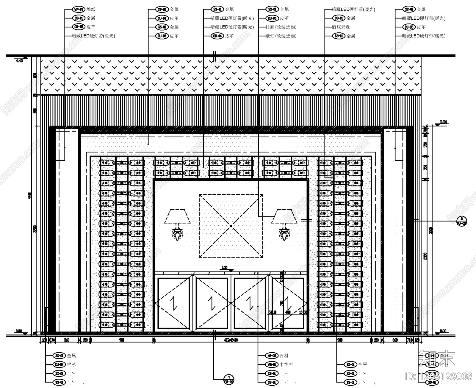 现代柜子施工图下载【ID:1205129008】