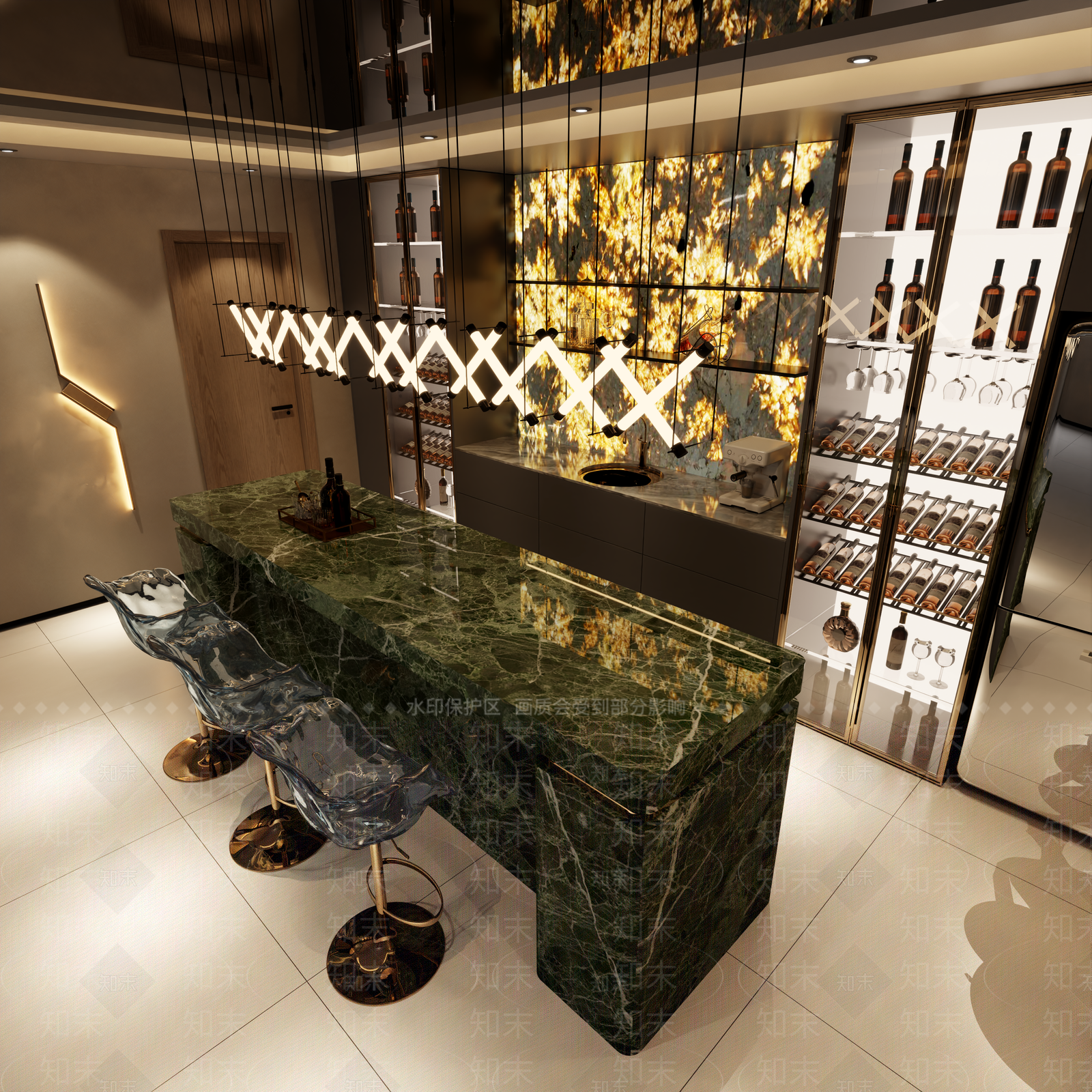 意式轻奢酒窖3D模型下载【ID:1205129824】