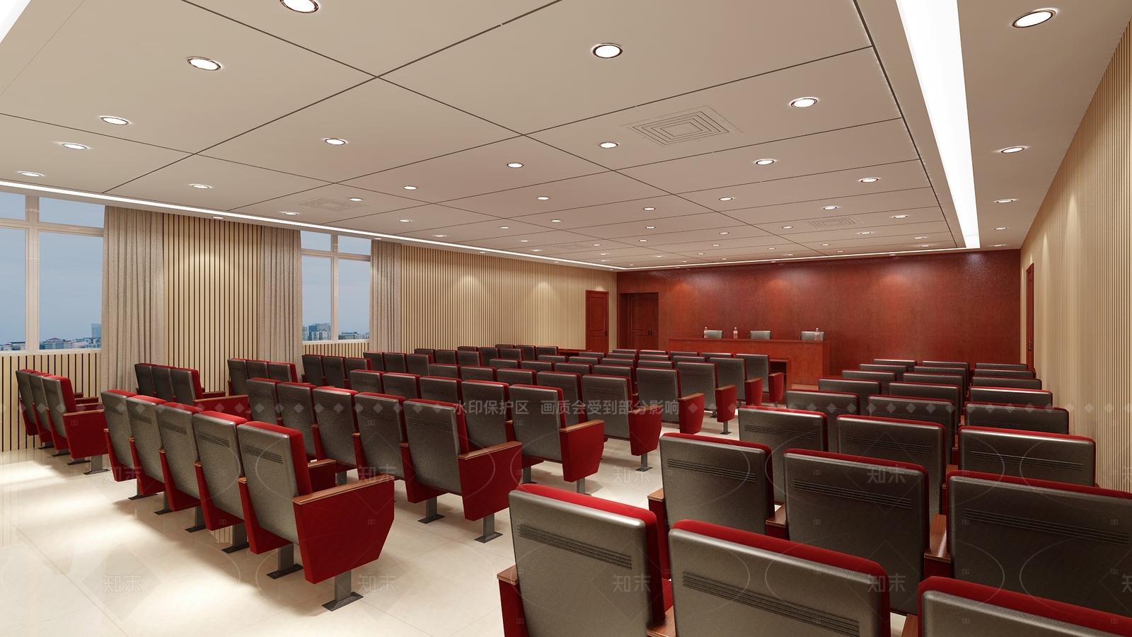 新中式中式会议室3D模型下载【ID:1205129962】