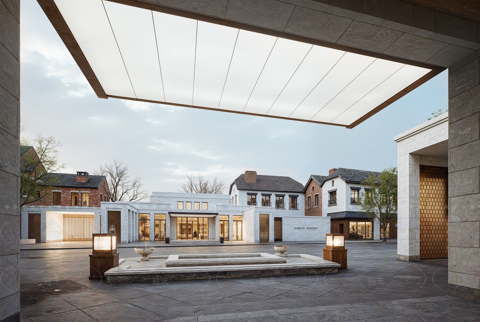 欧式复古商业街SU模型下载【ID:1205280768】