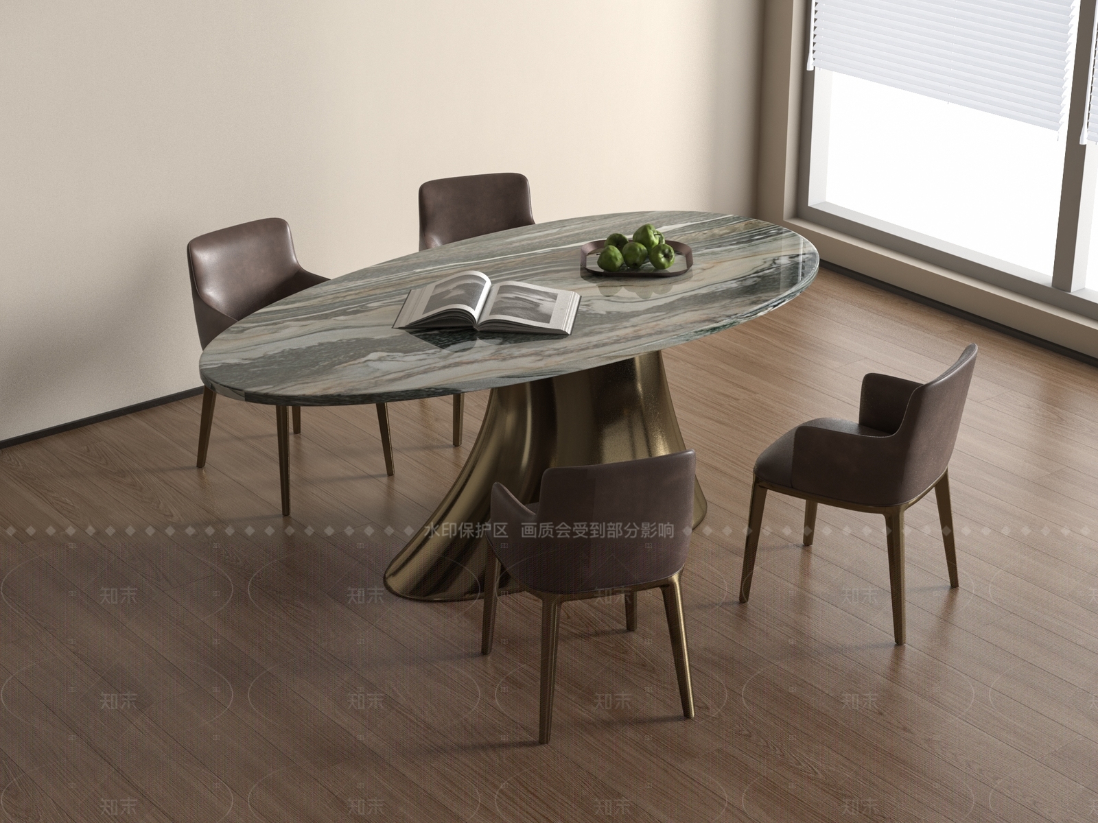 现代餐桌椅3D模型下载【ID:1205130791】